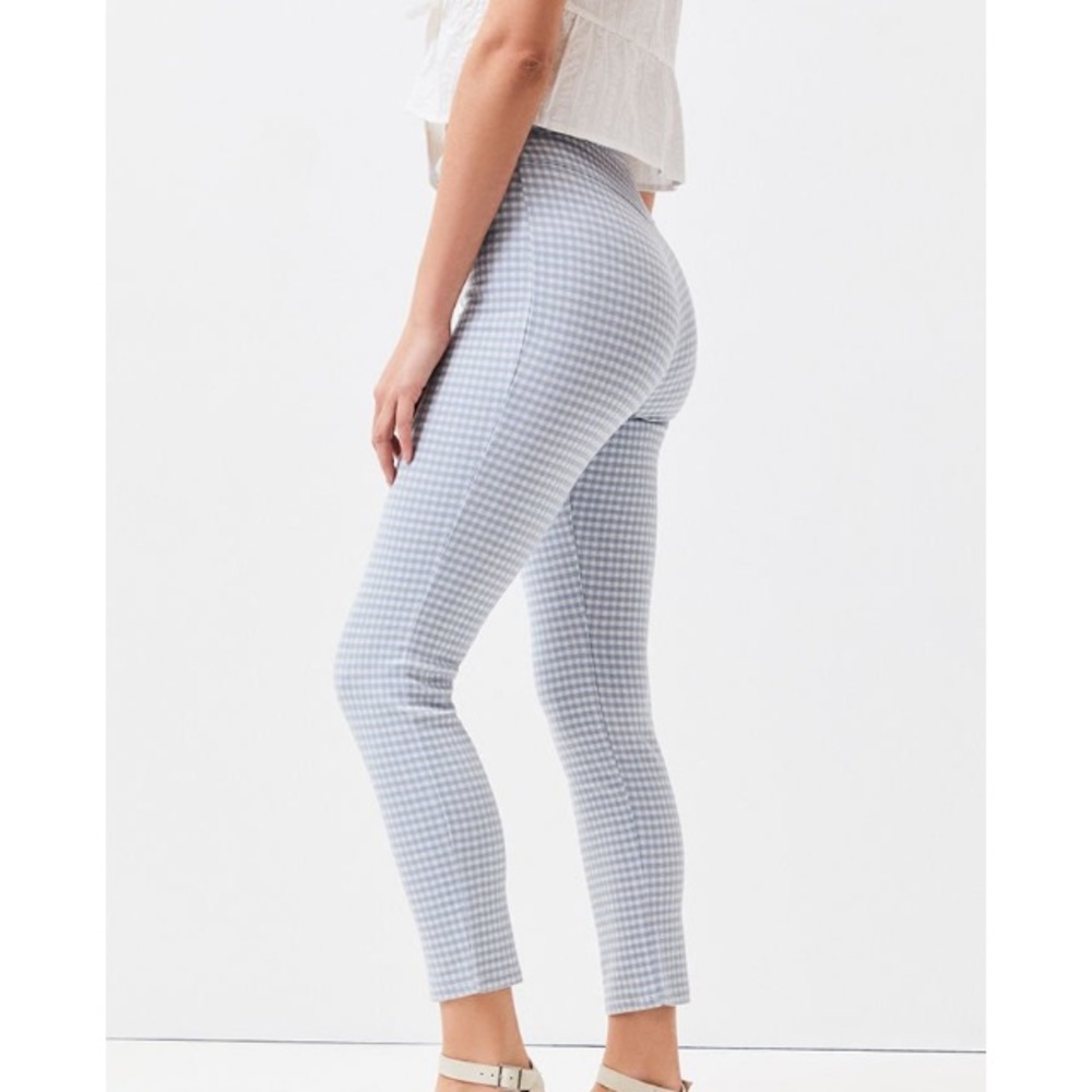 Lottie Moss Button-Up Gingham Leggings